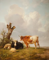 Vista en el Valle de Stour con Dos Vacas